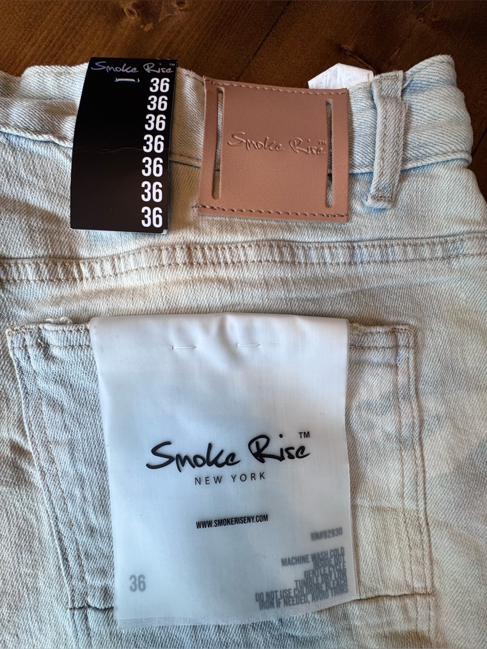 Smoke Rise New York Distressed Denim Shorts - Men’s Size 36 NWT - Picture 7 of 7